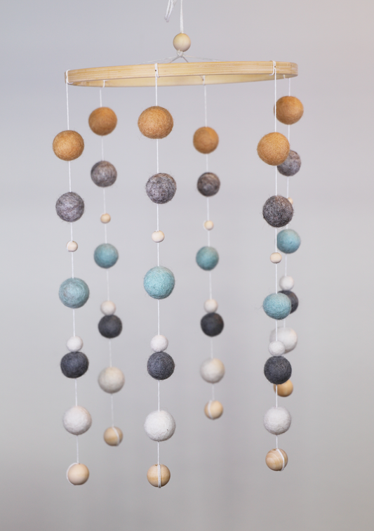 Babymobile Filzkugeln Minimalistisch Türkis